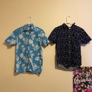 bundle of 2 Hawaiian shirts